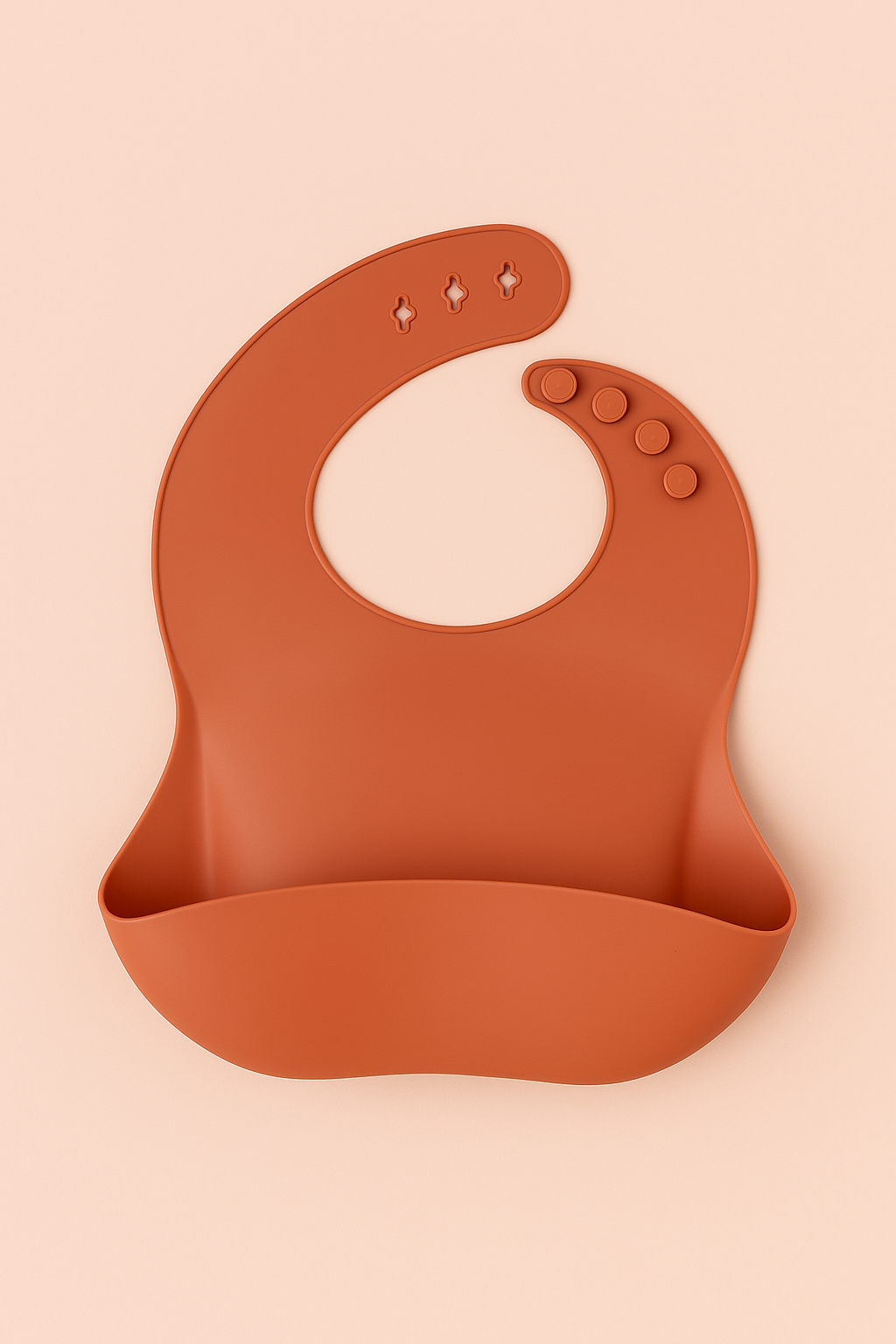 Copper red waterproof silicone bib